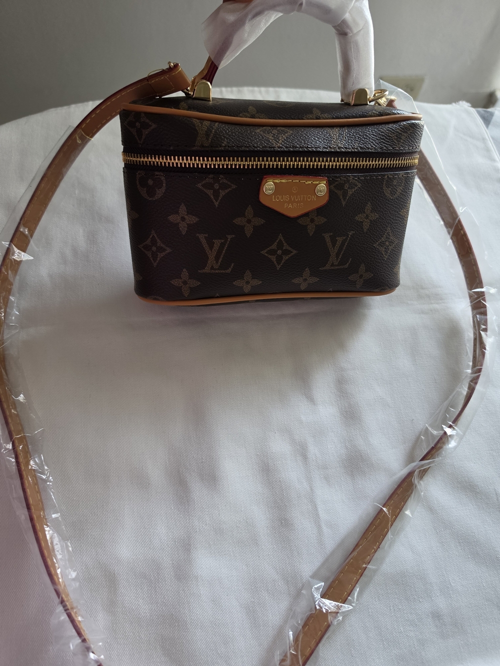 Monogram Brown Mini Vanity Crossbody Bag
